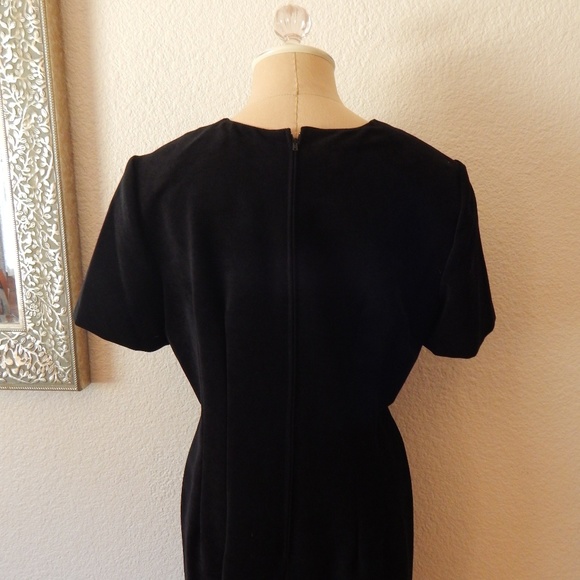 Vintage Little Black Dress Cut Out Hem Retro Fit - Picture 5 of 7